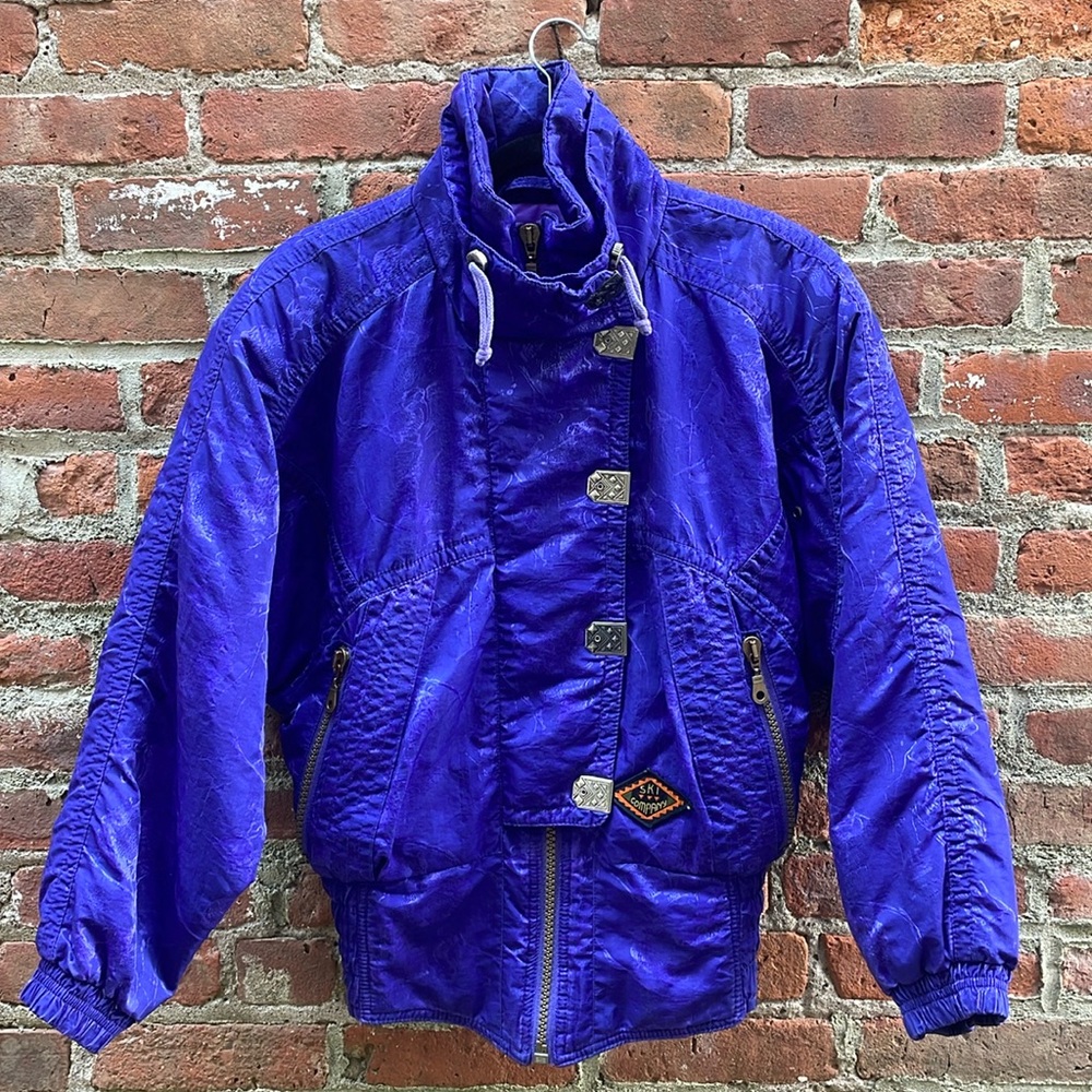 Vintage Purple Puffer Ski Jacket